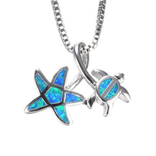 Load image into Gallery viewer, Trendy Star Turtle Necklace Silver tone Gift for her
