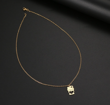 Load image into Gallery viewer, Kitty Pendant Necklace - Trendy Kitty necklace Gold tone
