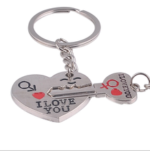 Load image into Gallery viewer, Lover&#39;s matching keychain- Me &amp; you I love you keychain
